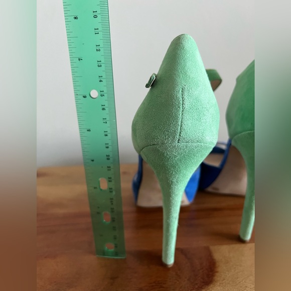 BCBGeneration Lin Color Block Peep Toe Suede Stiletto - Size 8.5 - Picture 7 of 14